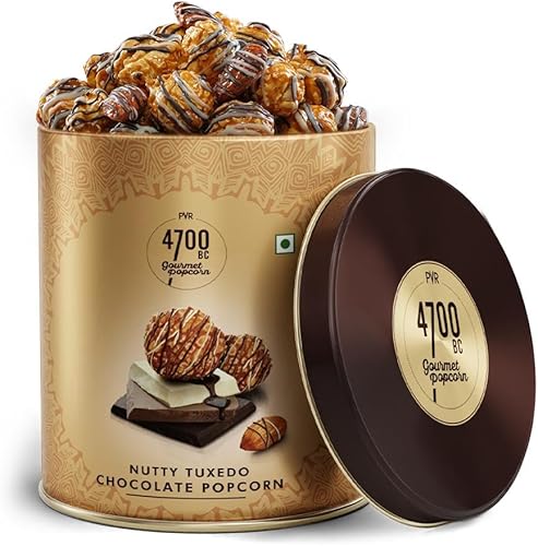 4700BC Nutty Tuxedo Chocolate Popcorn | Gifting Tin | 150g — 20% Off on Amazon