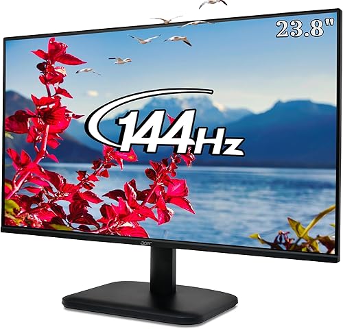 acer EK240Y P6 P6 23.8 Inch IPS Full HD Backlit LED Monitor I 144Hz Refresh Rate, 1MS VRB Response Time, AMD FreeSync I 1 x VGA 1 x HDMI with Inbox HDMI Cable I Zero Frame Design I Eye Care I Black — 25% Off on Amazon