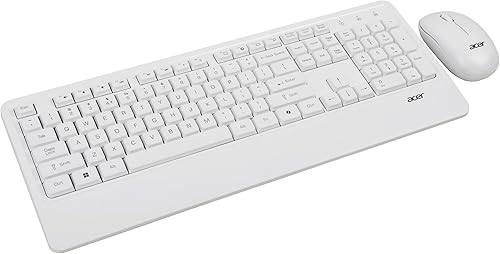 Acer PalmEase Wireless Keyboard & Mouse Combo with Palm Rest | 2.4GHz, 1600 DPI, Co-Pilot Key, Rupee ₹ Symbol | 10m Range, 10M Keystroke Life, Power Saving Mode | Windows & Mac Compatible – White — 35% Off on Amazon