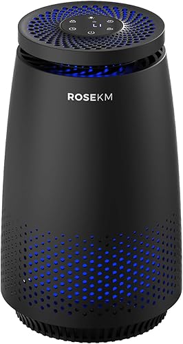 Air Purifiers for Home Bedroom, Air Cleaner with 3-In-1 HEPA Filter for Dust Smoke Pet Dander Odor with Sleep Mode, Aromatherapy, Timer, Portable (Black) — 56% Off on Amazon