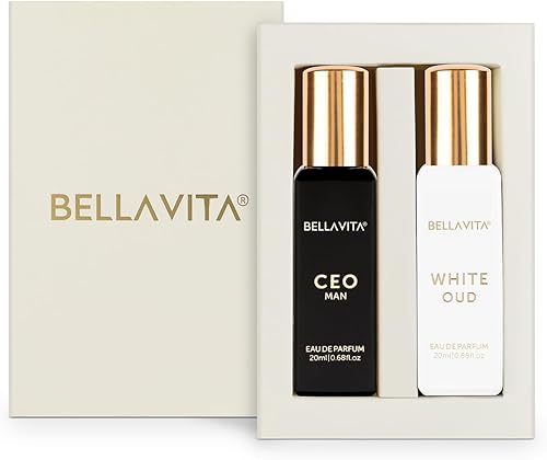 BELLAVITA CEO Man & White Oud Unisex | Long Lasting Perfume | Perfume for Man & Woman | EDP 2x20ml | Tonka, Agarwood & Orange | Woody, Spicy & Citrus Premium Fragrance — 73% Off on Amazon