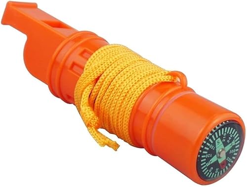 BISONBERG Emergency Survival Whistle Set - 5-in-1 Safety Kit with Compass, Flint, Waterproof Storage - Essential Outdoor Gear for Camping, Hiking, and Adventures (Orange) — 64% Off on Amazon