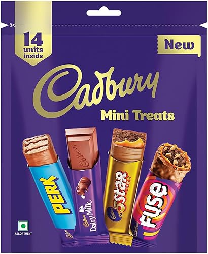 Cadbury Assorted Mini Treats Chocolate Bar,130 Grams — 26% Off on Amazon