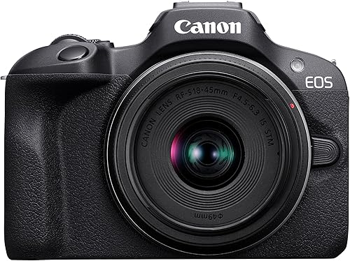 Canon EOS R100 24.1 MP Mirrorless Camera (Black) with RF-S18-45mm f/4.5-6.3 is STM Optical Zoom Lens | 4k Video — 35% Off on Amazon