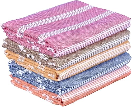 COMFORT WEAVE Cotton Bath Towels 250 GSM Multicolor(Set of 5, 31 X 62 Inch) — 51% Off on Amazon