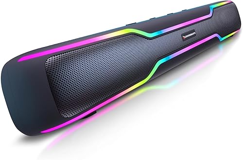 CrossBeats Blaze B50 (2026) Bluetooth 50W Soundbar Gaming RGB Light, AUX, BT, SD Card, USB &FM, 8 Hrs Playtime Fast Charge Sound bar smart tv with Built-in mic, Speaker for Mobile, PC, Laptop - Black — 65% Off on Amazon