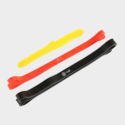 Cult Resistance Band Set of 3 (Yellow 2–7 kg, Red 7–15 kg, Black 11–30 kg) | Stretching, Pull-Ups, Home & Gym Workout Bands for Men & Women — 50% Off on Amazon