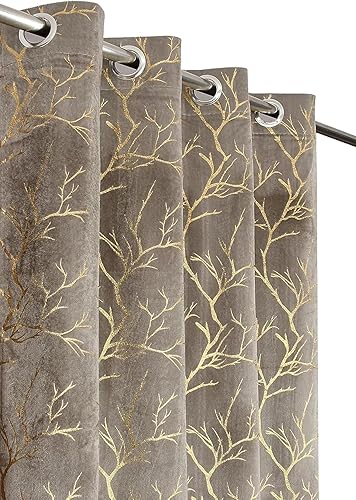 Curtains 9 Feet Long for Living Room – Long Door & Window Curtain Set 1 Pcs Panel, Velvet Blackout & Stylish Parda for Home Décor & Office Grey Colour — 73% Off on Amazon