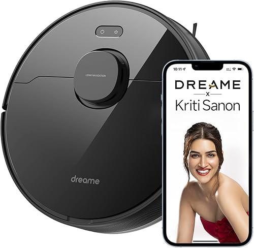 DREAME D9 Max Gen2 Robot Vacuum Cleaner, 6000Pa Vacuum Robot with Mop Function, Movable Brush, Multi-Floor Maps, Ideal for Carpets, Hard Floors and Pet Hair, Black, 285 Minutes — 89% Off on Amazon