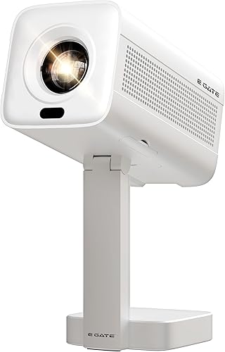 E GATE Atom 4X Automatic Projector 4k Ultra HD | Live TV | Android | Brightest 400 ISO | Native 1080p, Netflix, Prime | Precision Focus - Auto Keystone | USB-HDMI ARC+CEC | HDR+HLG | WiFi 6-BT | Egate — 50% Off on Amazon
