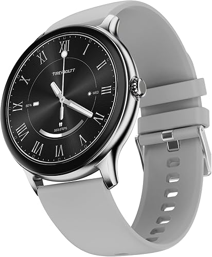 Fire-Boltt Phoenix Round Smart Watch 1.38″ HD Display with Bluetooth Calling, SpO2 & Heart Rate Monitor, 120+ Sports Modes, IP67 Waterproof, Fitness Tracker Smartwatch for Men & Women - Grey — 87% Off on Amazon