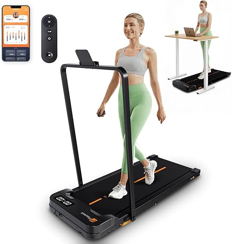 Flexnest Flexpad EZ Pro 2 in 1 Walking Pad Treadmill for Home Use, 1–10 km/h, Foldable Rail, 9% Incline, LED Display, Shock Absorption, 100kg Capacity for Home & Office Use - Black — 50% Off on Amazon