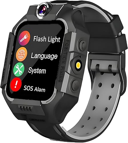 GameSir Q18 Kids Smart Watch 1.44 inch TFT Display 3G / 4G SIM Support, Learning & Gaming Apps, Gift Watch, Waterproof, LBS Tracking/GPS, 2 Way Calling Smart Watch for Boys & Girls (Black) — 72% Off on Amazon