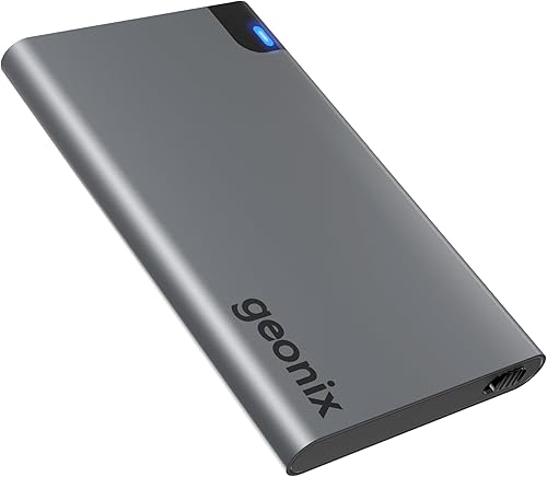 Geonix PowerShell AL1 500GB Portable External Hard Drive 2.5-Inch SATA USB 3.1, Upto 5Gbps with UASP Support, LED Indicator, Shockproof Protection, Aluminium Case with 3 Year Warranty (Gray) — 29% Off on Amazon