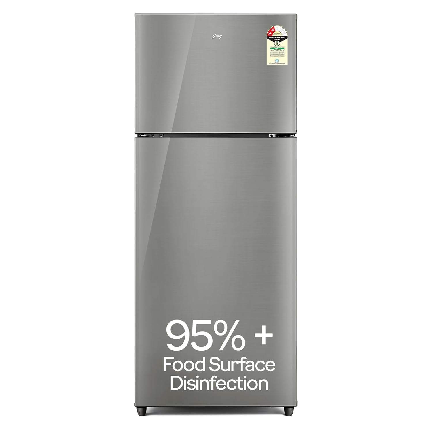 Godrej 223 L 2 Star | 95%+ Food Surface Disinfection | Uniform 360° Cooling | Cool Balance Technology | Inverter Frost Free Double Door Refrigerator (RF EON 244B RI ST GL, Steel Glow) — 41% Off on Amazon