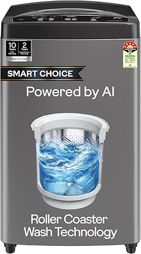 Godrej Smart Choice 7 Kg 5 Star, AI Tech, Fabrisafe Steel Drum, Magic Lint Filter, Fills Tub At ~0 Water Pressure, Fully-Automatic Top Load Washing Machine (WTEON ALP 70 5.0 FDUN GPGR, Graphite Grey) — 49% Off on Amazon