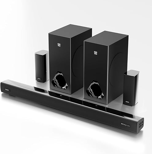 GOVO GoSurround 888 | 625W,True Dolby Audio, Dual 6.5 inch Subwoofers with Dual Satellites,5.2 Surround Soundbar, HDMI ARC, Opt,AUX,USB, Bluetooth,3 Equalizer Modes,LED Display & Remote (Platinum Black) — 74% Off on Amazon