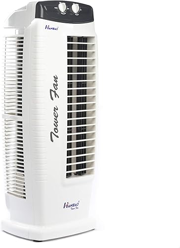 HANBAO high speed Tower Fan with TOP safety motor, 3 Speed - 2 Way Air Deflection, High air throw, REGULAR, 12 months warranty — 30% Off on Amazon