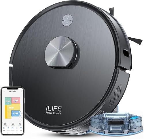 ILIFE A20 Pro Robot Vacuum Cleaner & Mopping,6500Pa Strong Suction,Advanced LiDAR Navigation,Customized Cleaning Upto 4500sft,5200mAh,WiFi App,Alexa,GH,Ideal for Cats,Dogs Hair — 76% Off on Amazon