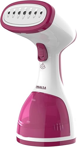 INALSA Garment Steamer for Clothes/fabric, Steam Iron -Vertical & Horizontal Steaming up to 20g/min, Travel Iron, 1200 Watt, 260 ml Water tank & 20 sec Fast Heating,1 Yr warranty,White/Pink (Steamax) — 34% Off on Amazon
