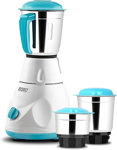 Jaia Fusion Mixer Grinder 550-Watt Mixer Grinder with 3 Jars Liquidizing Wet Grinding and Chutney Jar Stainless Steel blades 1 Year Warranty (Color- CDGreen) — 50% Off on Amazon