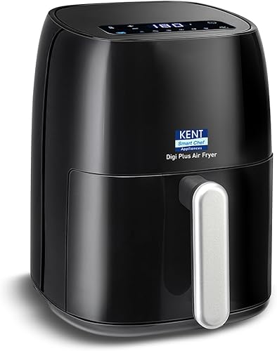 KENT Digi Plus Air Fryer | 4L Capacity & 1300W | Fry, Grill, Roast & Bake | Digital Display & Touch Control Panel | Rapid Heating | 80% Less Oil Usage | High Temperature & Uniform Heating | Black — 69% Off on Amazon