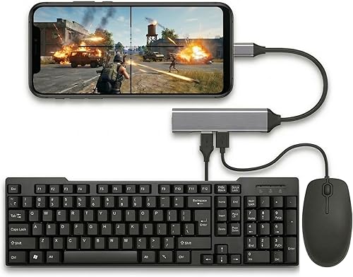 Keyboard Mouse Combo with OTG USB Hub for Mobile, Laptop & Tablet | Wired Full Size Keyboard with Optical Mouse | Plug & Play USB Keyboard Mouse Set for Android Mobile Gaming & Office Use — 45% Off on Amazon