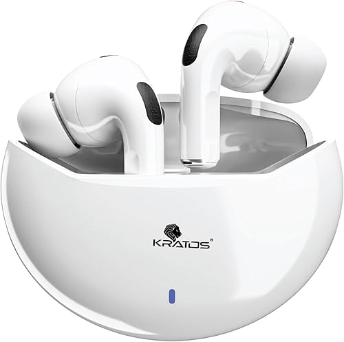 Kratos TW02 Ear Buds Wireless with 30H Playtime, Noise Isolation & Clear Calls, Bluetooth Earbuds with Voice Assistant, Ear Buds with Bluetooth V 5.3 & with Type C Fast Charging, IPX5 TWS Earphones — 74% Off on Amazon