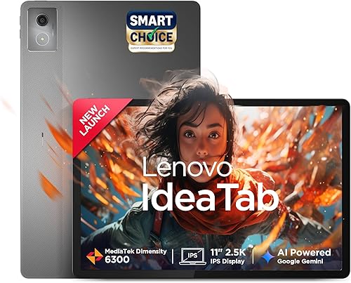 Lenovo Idea Tab Smartchoice |11 inch Display, 2.5K Resolution, 90Hz Refresh|8GB RAM, 256GB ROM| MediaTek Dimensity 6300| 7040mAh|4 Speakers| USB-C |Wi-Fi | Luna Grey — 29% Off on Amazon
