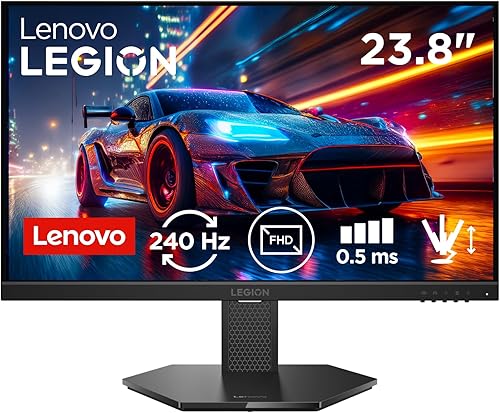 Lenovo Legion 24-10 | 24 inch (60.96cm) FHD IPS 240Hz Gaming Monitor | 0.5ms, AMD FreeSync, NVIDIA G-Sync 99% sRGB, 2xHDMI 2.1 TMDS, 1xDP 1.4| Tilt, Swivel, Pivot, Height Adjust | Black | 68C4GAC4IN — 18% Off on Amazon
