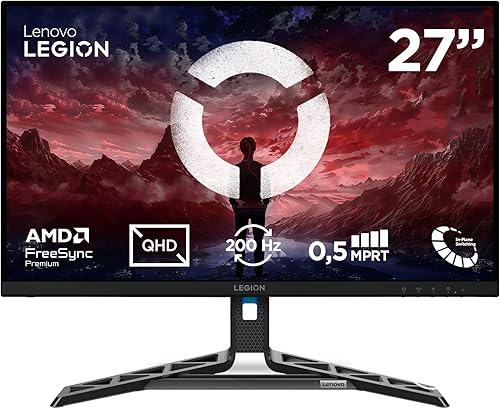 Lenovo Legion R27qe Gen 2 | 27 inch (68.58cm) QHD IPS 200Hz Gaming Monitor | 0.5ms, AMD FreeSync, 99% sRGB, 2xHDMI 2.1, TMDS, 1xDP 1.4| Tilt, Swivel, Pivot, Height Adjust | Black | 68C7GAC3IN — 17% Off on Amazon