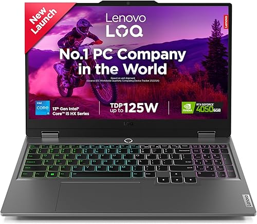 Lenovo LOQ 2024, Intel Core i5-13450HX, 13th Gen, NVIDIA RTX 4050-6GB, 16GB RAM, 512GB SSD, FHD 144Hz, 15.6 inch/39.6cm, Windows 11, Office Home 2024, Grey, 2.4Kg, 83DV018JIN, 1Yr ADP Free Gaming Laptop — 17% Off on Amazon