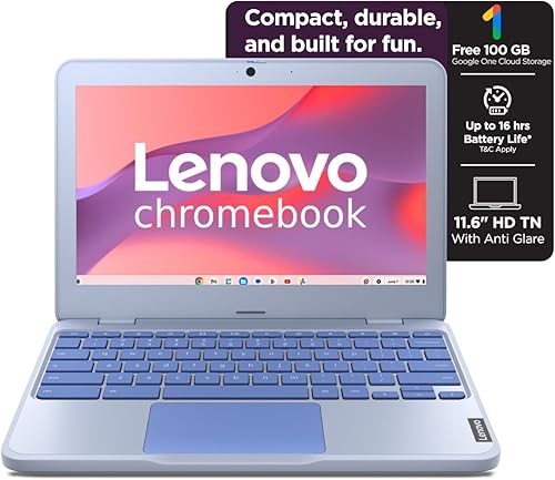 Lenovo {SmartChoice Chromebook, Intel Celeron N4500, 4GB RAM, 64GB eMMC, HD, 11.6 inch/29.46cm, Chrome OS, Blue, 1.21Kg, 2Wx2 Stereo Speakers, HD Camera, 82UY0014HA, Laptop — 56% Off on Amazon