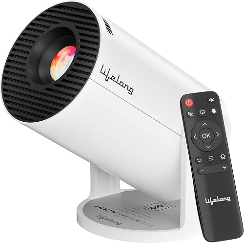 Lifelong Electronics Lightbeam Smart Projector | Android, 1080P& 4K Ultra Support, 3000 Lumens, 720p Native | for Room & Outdoors | All OTT Apps | WiFi/BT, Mirroring, USB, HDMI, 180°, Speakers — 63% Off on Amazon