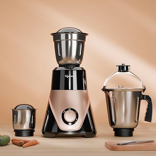 Lifelong Mixer Grinder for Kitchen | 3 Jars 750 Watt Mixie with Chutney Jar, Liquidizing Jar & Wet Grinder |Blender for Juices, Smoothies & Purees with Stainless Steel Blades, 3-Speed & Pulse Function — 59% Off on Amazon