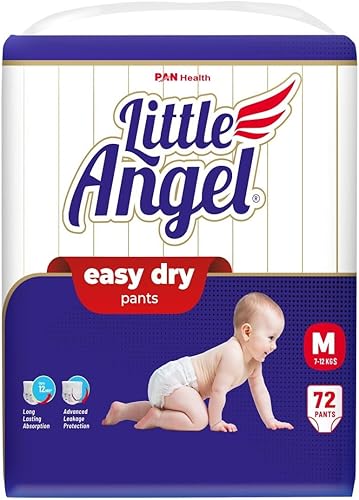 Little Angel Baby Easy Dry Diaper Pants With 12 Hrs Absorption Medium (M) Size 72 Count, 7-12 Kgs - M (72 Pieces) — 54% Off on Amazon