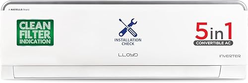 Lloyd 0.8 Ton 3 Star Inverter Split AC (6 in 1 Convertible, Cools Even at 52°C, 100% Copper, Anti-Viral + PM 2.5 Filter, White with Silver Deco Strip, GLS09I3FOASR) — 50% Off on Amazon