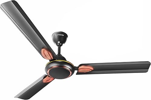 LONGWAY Kiger P1 1200 mm/48 inch Ultra High Speed 3 Blade Anti-Dust Decorative Star Rated Ceiling Fan 2 Years Warranty (Smoked Brown, Pack of 1) — 54% Off on Amazon