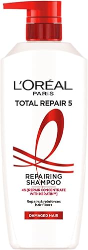 L’Oreal Paris Total Repair 5 Shampoo, For Repairing 5 Signs Of Damaged Hair, With Keratin Xs | 800Ml — 42% Off on Amazon