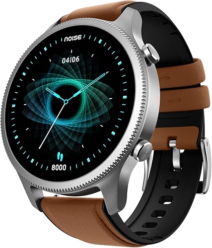 NoiseFit Halo 1.43 inch AMOLED Display, Bluetooth Calling Round Dial Smart Watch, Premium Metallic Build, Always on Display, Smart Gesture Control, 100 Sports Modes (Vintage Brown) — 63% Off on Amazon