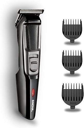 Nova NHT 1076 Cordless: 30 Minutes Runtime Trimmer for Men (Black)