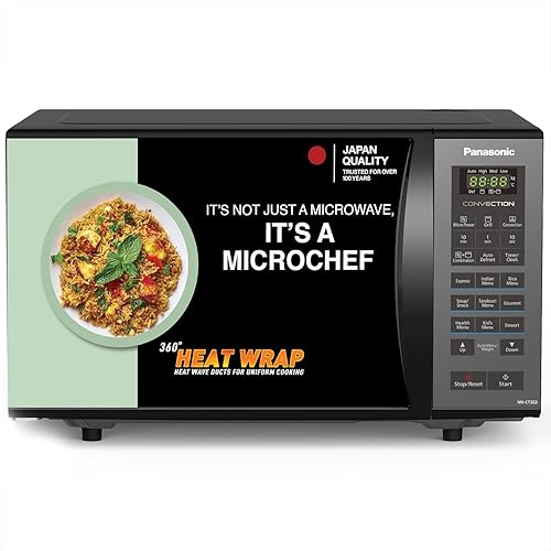Panasonic 23L Convection Microwave Oven(NN-CT353BFDG,Black Mirror, 360° Heat Wrap, Magic Grill) — 30% Off on Amazon