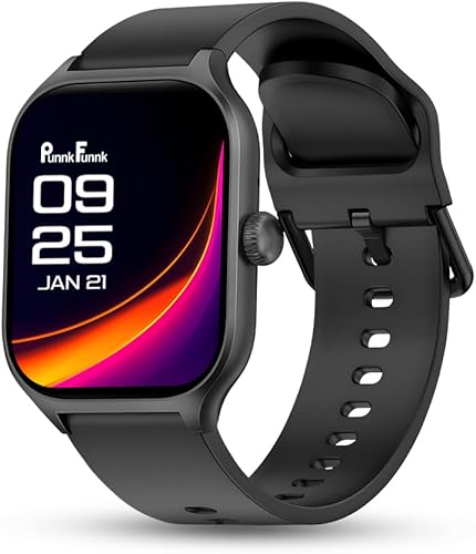 PunnkFunnk Nexoro 2.01” Smartwatch for Men & Women Bluetooth Call, Heart Rate, SpO2, Sleep & 100+ Sports Modes, IP68 Waterproof, Compatible with Android & iPhone (Black) — 83% Off on Amazon