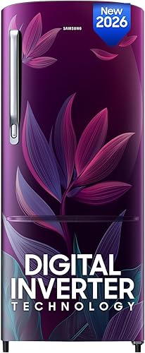 Samsung 183 L, 4 Star, Digital Inverter, Direct-Cool Single Door Refrigerator (RR20H27249R/NL, Paradise Bloom Purple, Single Touch Defrost, 2026 Model) — 23% Off on Amazon