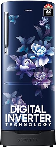 Samsung 183 L, 5 Star, Digital Inverter, Direct-Cool Single Door Refrigerator (RR20D2825HV/NL, Himalaya Poppy Blue, Base Stand Drawer) — 26% Off on Amazon