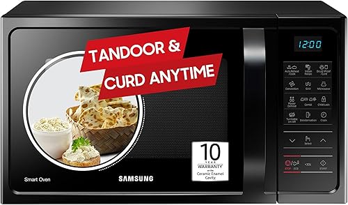 Samsung 28L, Convection Microwave Oven with Curd Making(MC28A5013AK/TL, Black, Ceramic Enamel Cavity with 10 Year Warranty) — 17% Off on Amazon