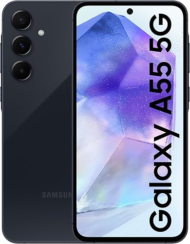 Samsung Galaxy A55 5G (Awesome Navy, 8GB RAM, 128GB Storage) | AI Mobile | 50MP Main Camera (OIS) | Super HDR Video| Nightography | IP67 | Gorilla Glass Victus+ | sAMOLED | Gaming Smartphone — 40% Off on Amazon