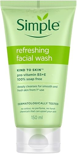 Simple Kind To Skin Refreshing Facial Wash 150 ml | 100% Soap-Free Facewash that doesn’t dry out your skin| For All Skin Types — 43% Off on Amazon
