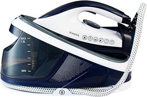 SINGER STEAMINATOR 8 Bar 2600 W Steam Generator Iron | 100 g/min Continuous Steam | 1.5L Water Tank | Ceramic Soleplate | Vertical Steam | Auto Shut-Off | Heavy Duty | ISI Certified | 2 Years Warranty — 51% Off on Amazon