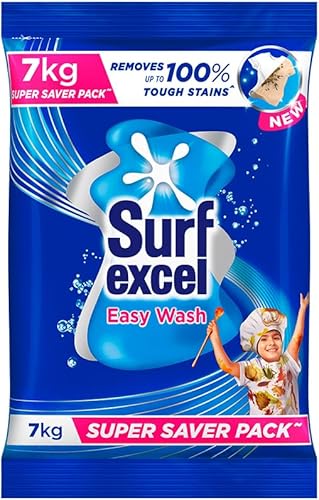 Surf Excel Easy Wash Detergent Powder7 kg | Superfine Washing Powder | Dissolves Easily & Removes Tough Stains | Suitable for all Washing Machines — 30% Off on Amazon